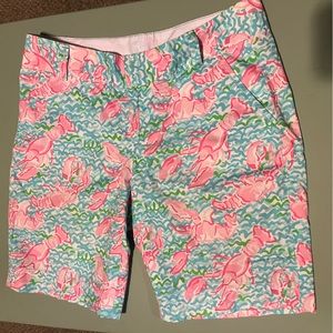 Lilly Pulitzer Lobstah Roll Chipper Shorts Size 4